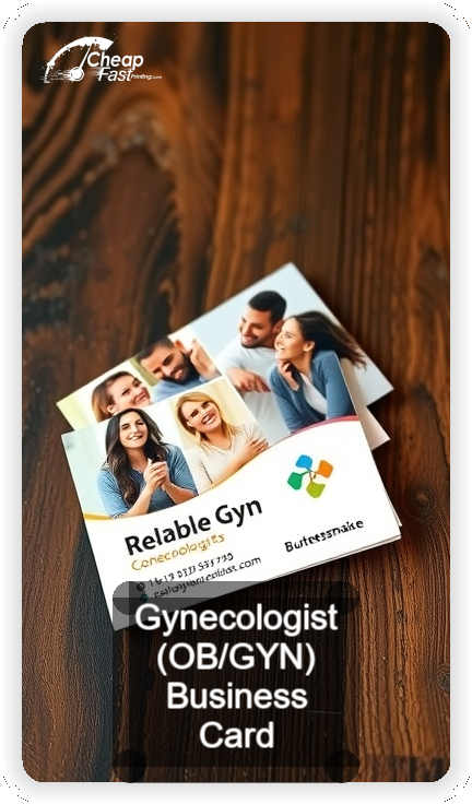 Gynecologist Ob Gyn business card design sample
