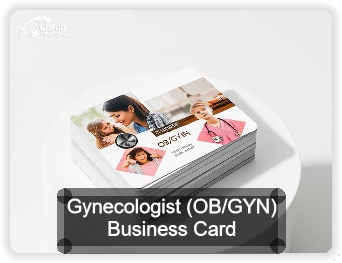 Gynecologist Ob Gyn business card design sample