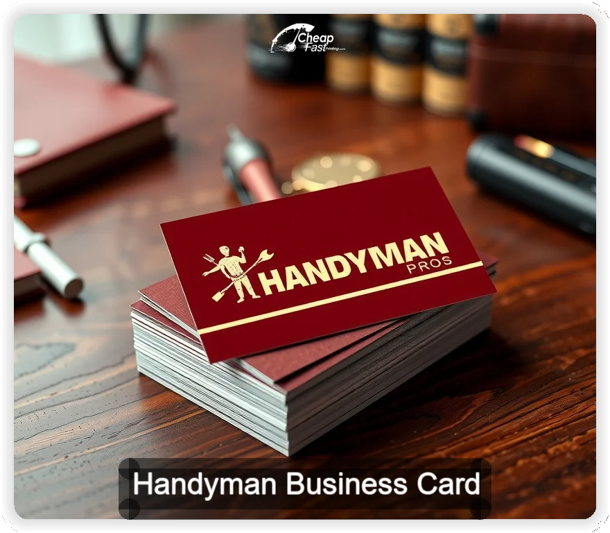 Handyman business card design sample