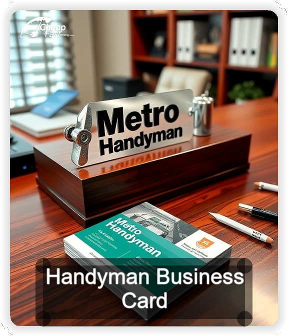 Handyman business card design sample