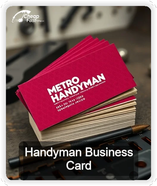 Handyman business card design sample