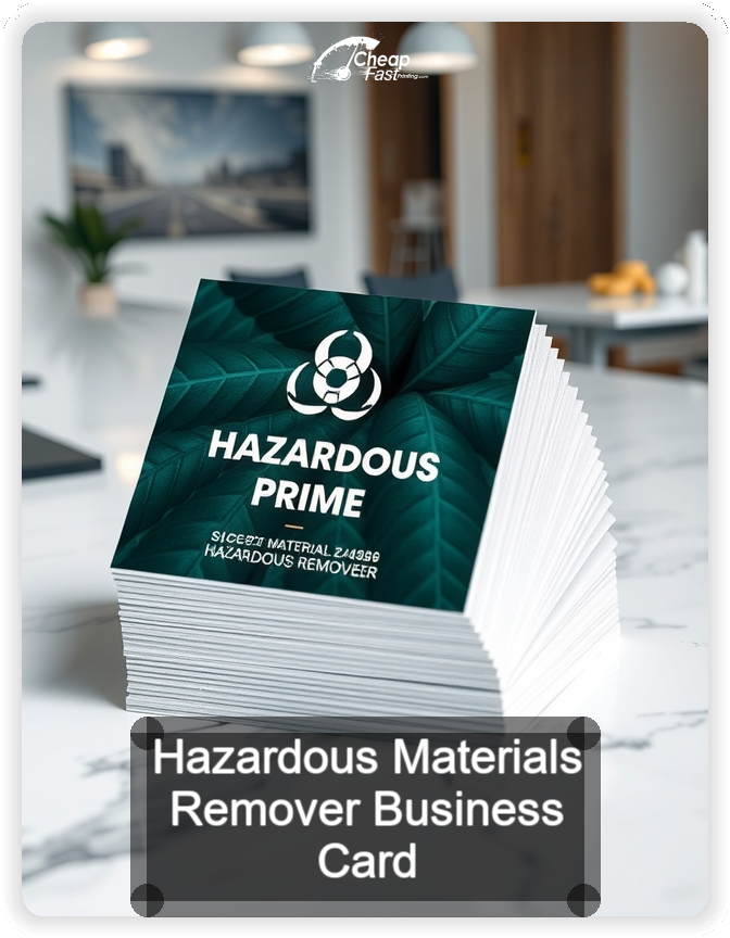 Hazardous Materials Remover business card design sample