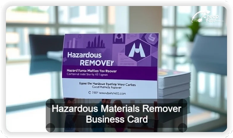 Hazardous Materials Remover business card design sample