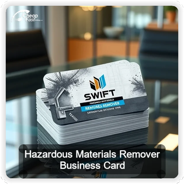 Hazardous Materials Remover business card design sample