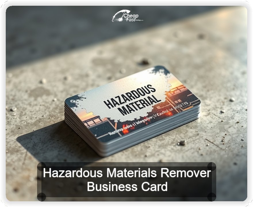 Hazardous Materials Remover business card design sample