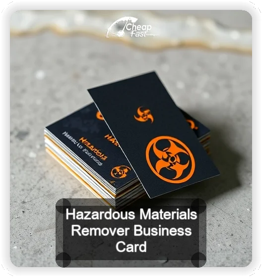 Hazardous Materials Remover business card design sample
