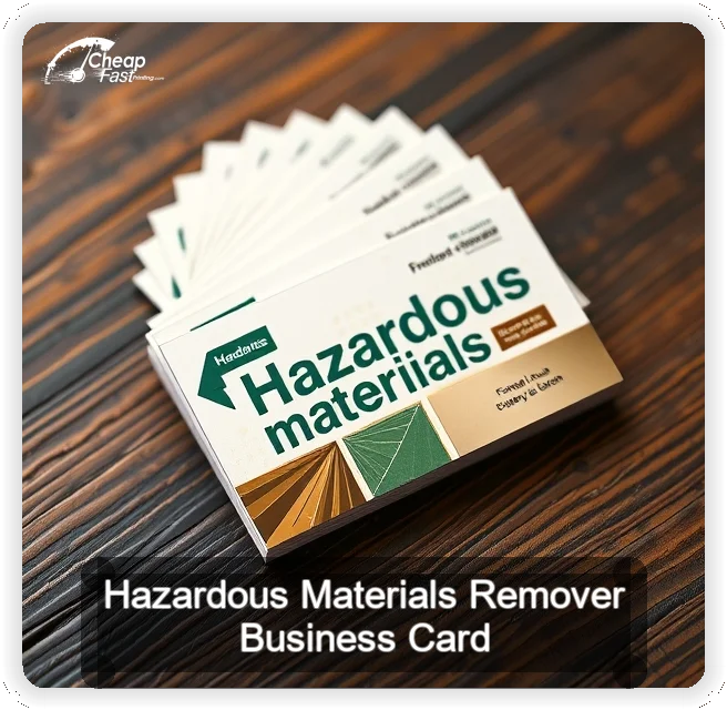 Hazardous Materials Remover business card design sample