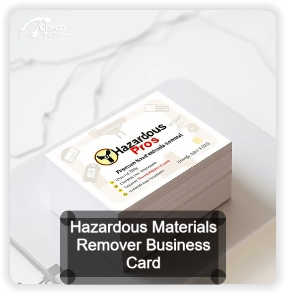 Hazardous Materials Remover business card design sample