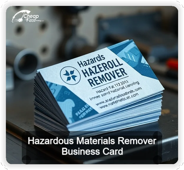 Hazardous Materials Remover business card design sample