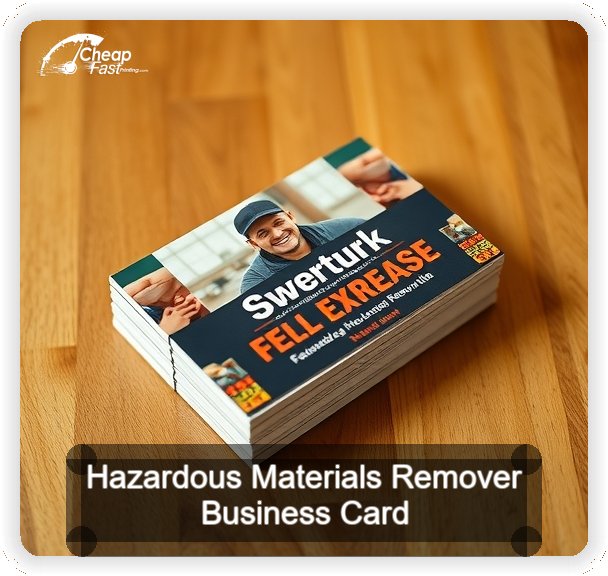 Hazardous Materials Remover business card design sample
