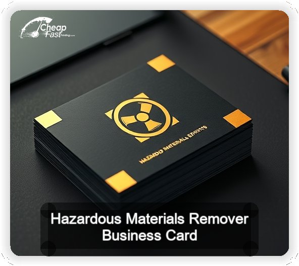 Hazardous Materials Remover business card design sample