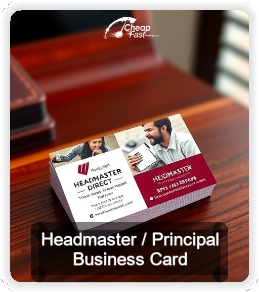 Headmaster Principal business card design sample