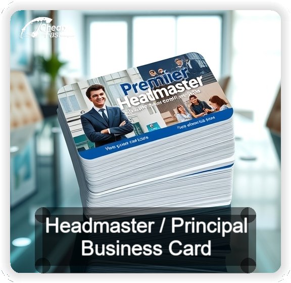 Headmaster Principal business card design sample