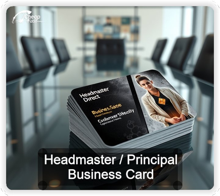 Headmaster Principal business card design sample