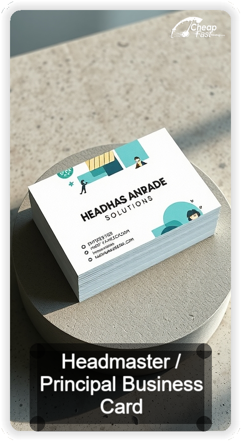 Headmaster Principal business card design sample