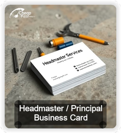 Headmaster Principal business card design sample