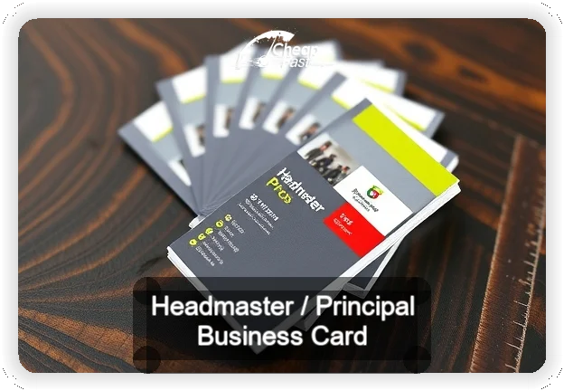 Headmaster Principal business card design sample