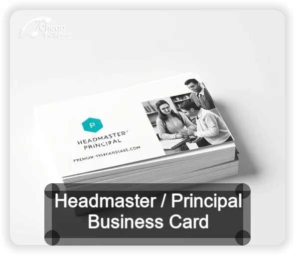 Headmaster Principal business card design sample