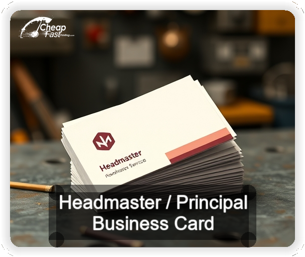 Headmaster Principal business card design sample