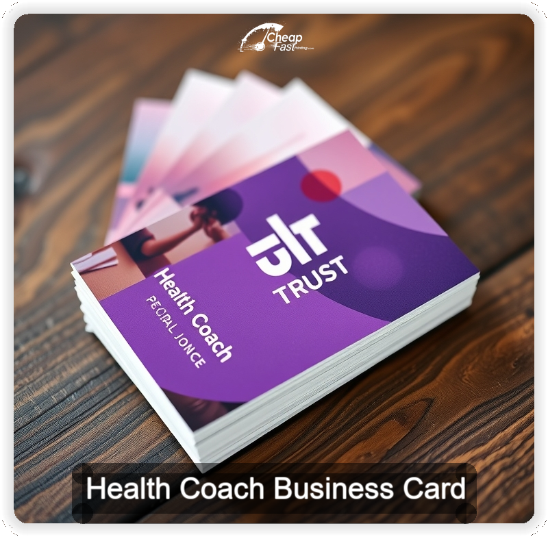 Health Coach business card design sample