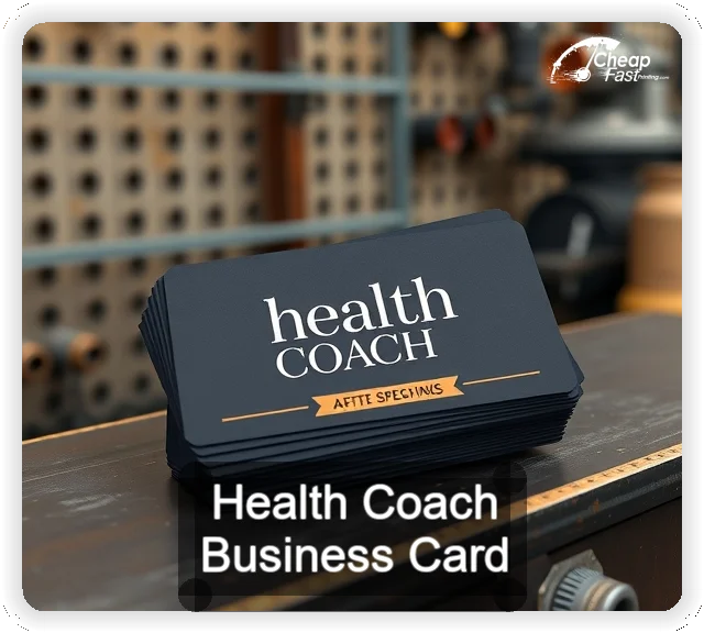 Health Coach business card design sample