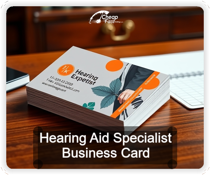 Hearing Aid Specialist business card design sample