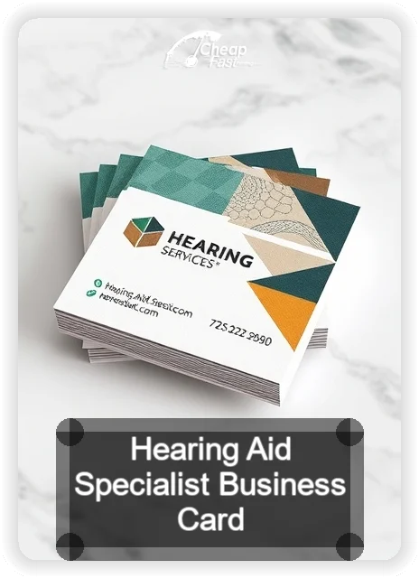 Hearing Aid Specialist business card design sample