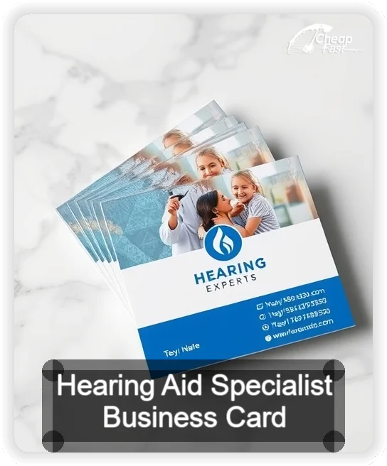 Hearing Aid Specialist business card design sample
