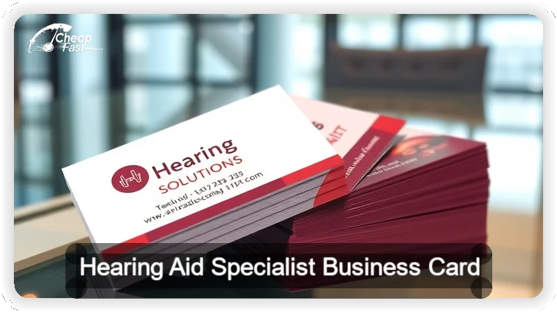 Hearing Aid Specialist business card design sample