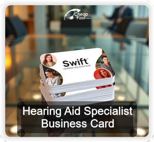 Hearing Aid Specialist business card design sample