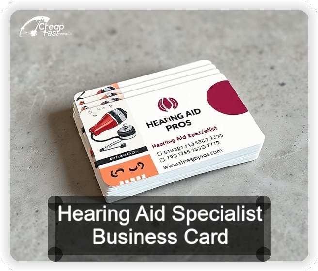 Hearing Aid Specialist business card design sample