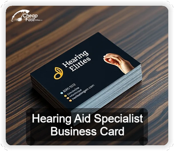 Hearing Aid Specialist business card design sample