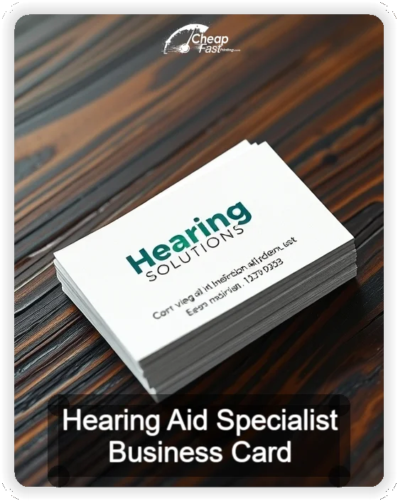 Hearing Aid Specialist business card design sample