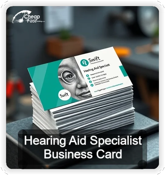 Hearing Aid Specialist business card design sample