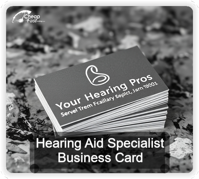 Hearing Aid Specialist business card design sample