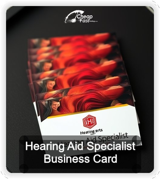 Hearing Aid Specialist business card design sample