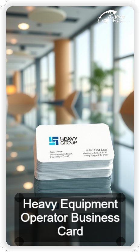 Heavy Equipment Operator business card design sample