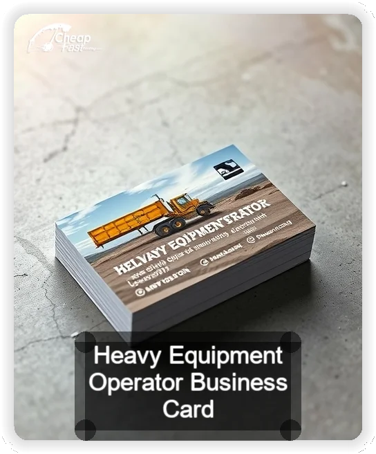 Heavy Equipment Operator business card design sample