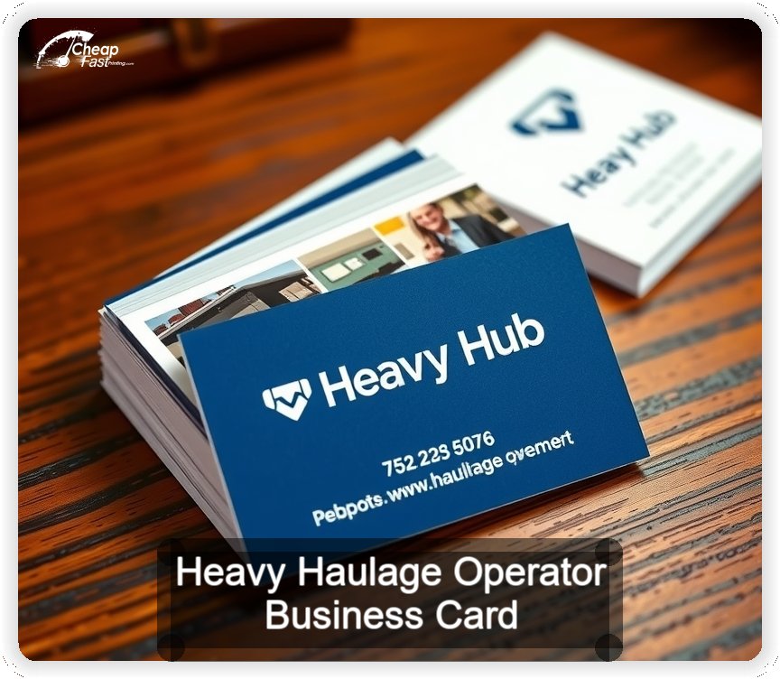 Heavy Haulage Operator business card design sample