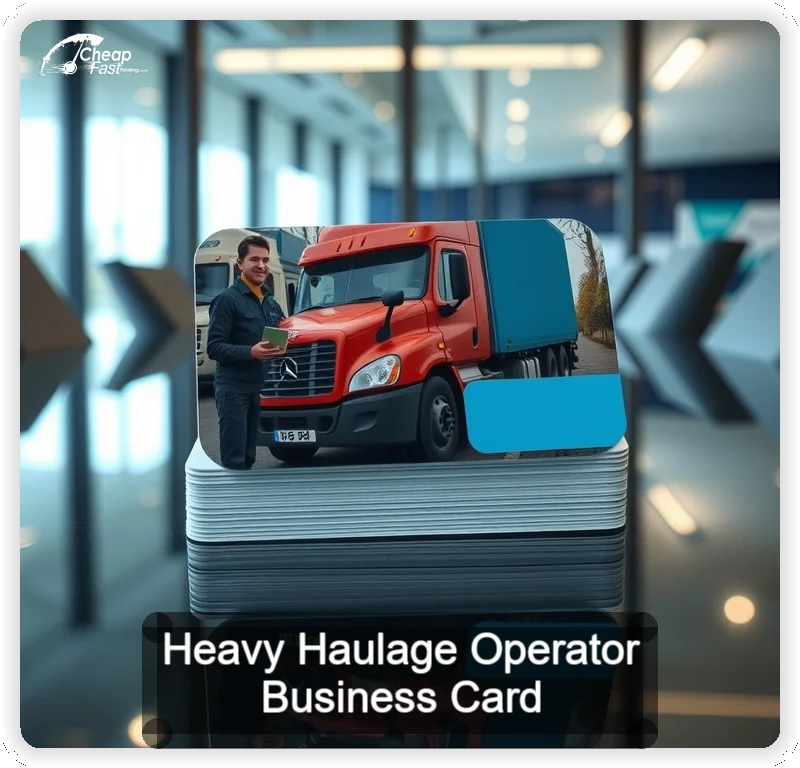 Heavy Haulage Operator business card design sample