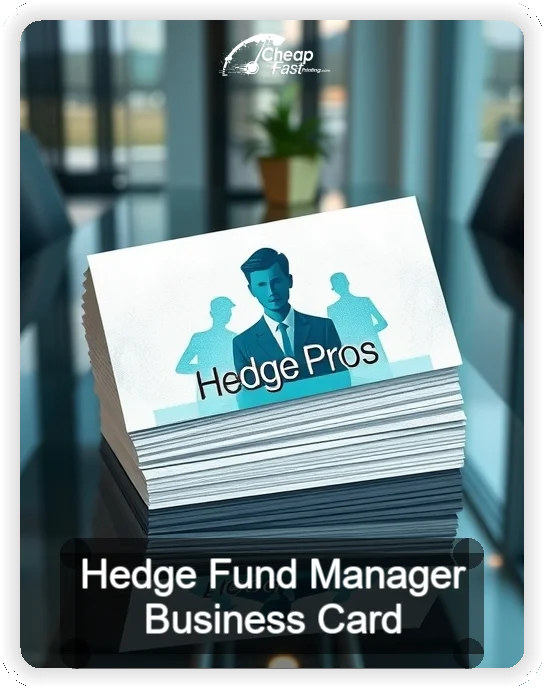Hedge Fund Manager business card design sample