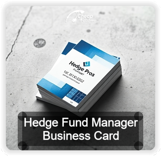 Hedge Fund Manager business card design sample