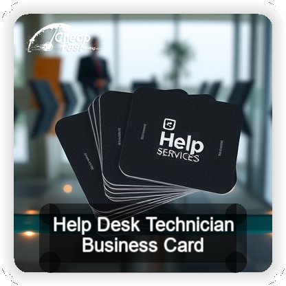 Help Desk Technician business card design sample