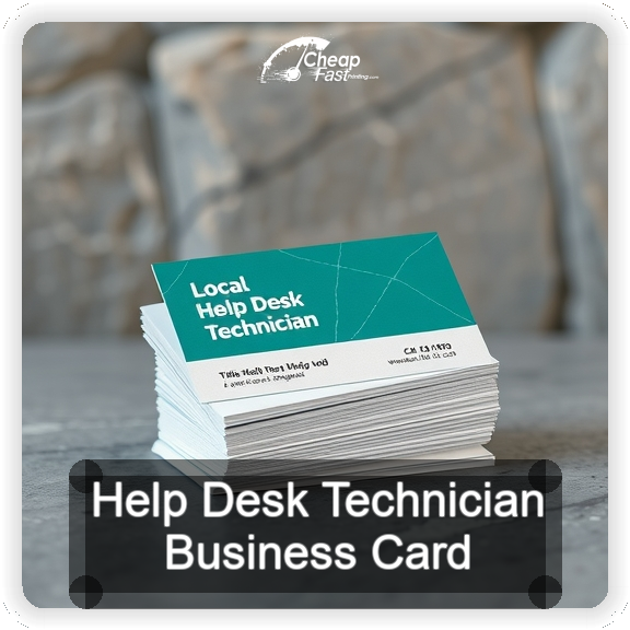 Help Desk Technician business card design sample