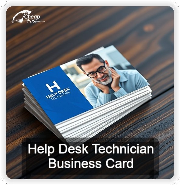 Help Desk Technician business card design sample