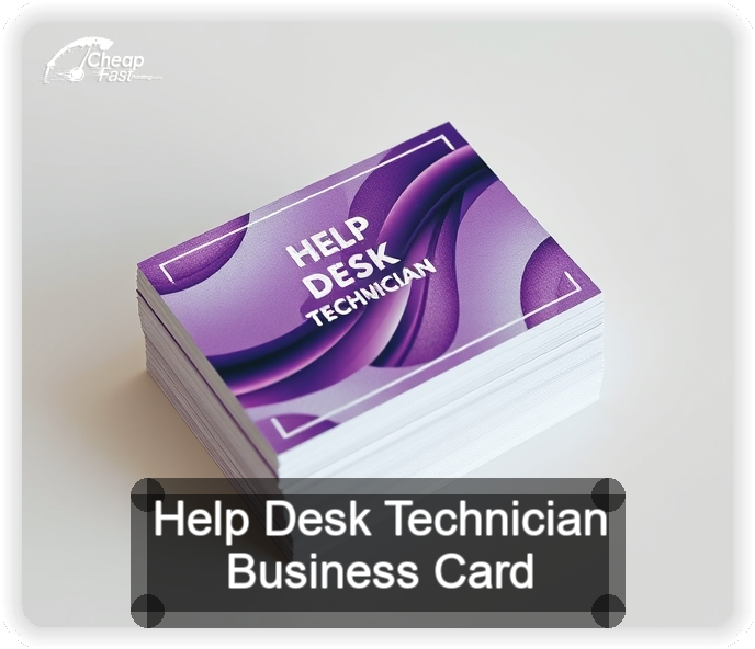 Help Desk Technician business card design sample