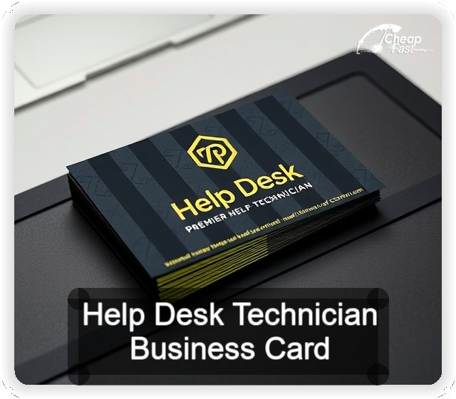 Help Desk Technician business card design sample