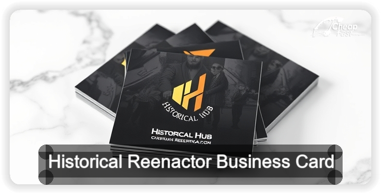 Historical Reenactor business card design sample