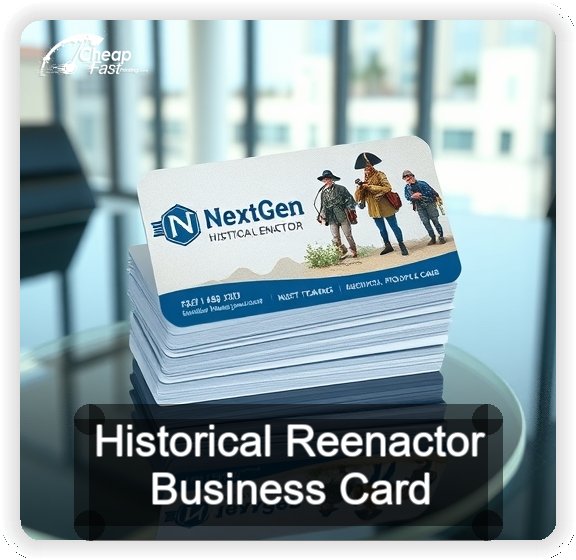 Historical Reenactor business card design sample