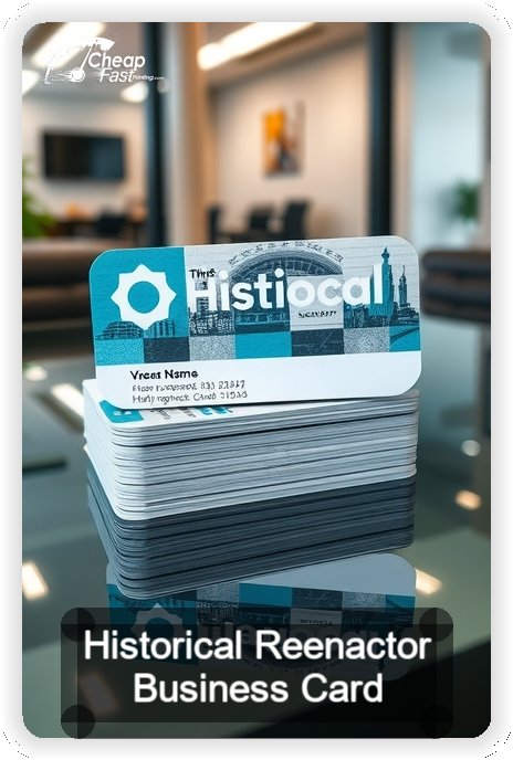 Historical Reenactor business card design sample